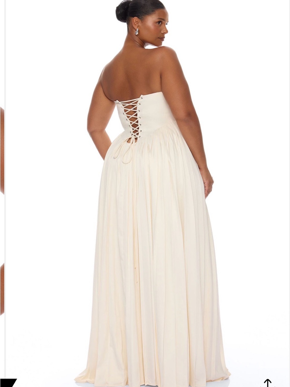 Fashion Nova Strapless Corset Maxi Dress in Ivory - Picture 4 of 4